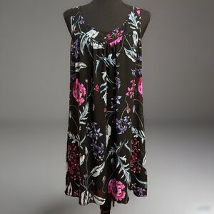 Express Babydoll Dress Medium Cutout Back Floral Cottage Core Fairy Casual